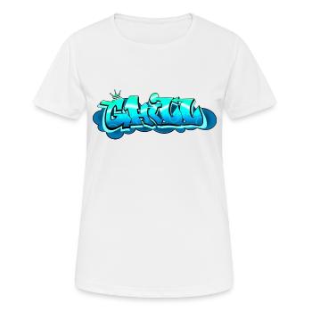 CHILL Graffiti Style – Cool & Urban - Frauen T-Shirt atmungsaktiv - Weiß - Vorne - AI Model Female 172 dark (172cm)