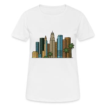 Ville de Los Angeles - T-shirt respirant Femme - blanc - Devant - AI Model Female 172 dark (172cm)