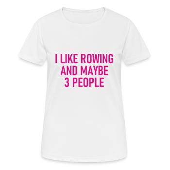 I like Rowing and maybe three People - Rowern - Women's Breathable T-Shirt - white - Front - AI Model Female 172 dark (172cm)