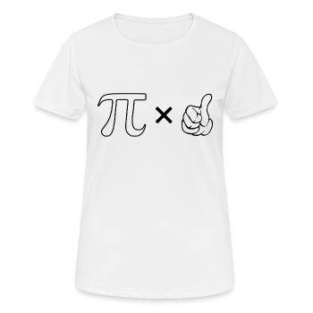 Rule of thumb - Women's Breathable T-Shirt - white - Front - AI Model Female 172 dark (172cm)