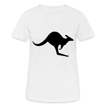 Un kangourou australien - T-shirt respirant Femme - blanc - Devant - AI Model Female 172 dark (172cm)