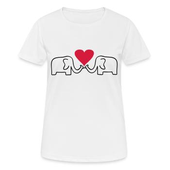 elefant - Frauen T-Shirt atmungsaktiv - Weiß - Vorne - AI Model Female 172 dark (172cm)
