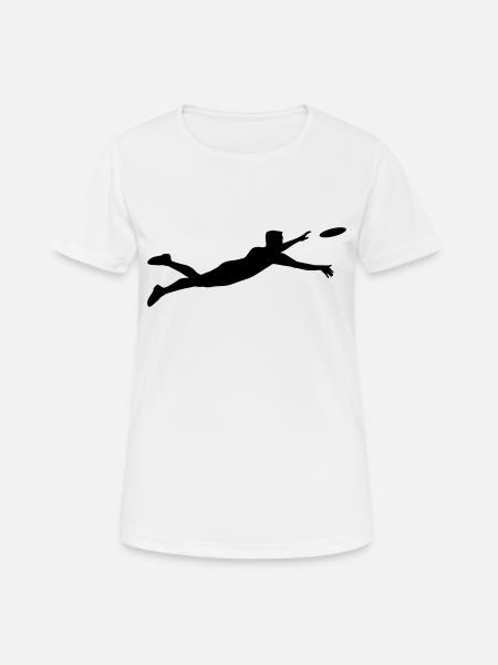 Ultimate Frisbee Player 1c - Frauen T-Shirt atmungsaktiv - Weiß