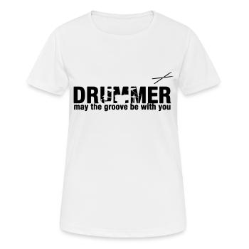 may the groove be with you - Frauen T-Shirt atmungsaktiv - Weiß - Vorne - AI Model Female 172 dark (172cm)