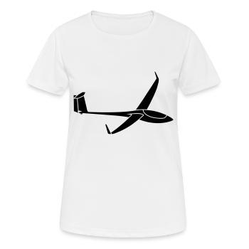 ASG29 Segelflug - Frauen T-Shirt atmungsaktiv - Weiß - Vorne - AI Model Female 172 dark (172cm)