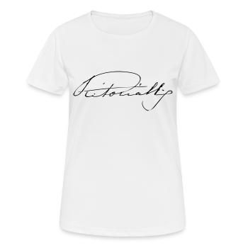Queen Victoria Signature - T-shirt respirant Femme - blanc - Devant - AI Model Female 172 dark (172cm)