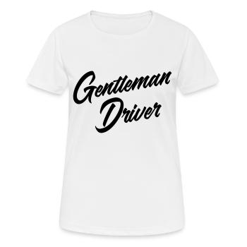 Gentleman Driver - T-shirt respirant Femme - blanc - Devant - AI Model Female 172 dark (172cm)