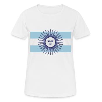 Argentina flag - Women's Breathable T-Shirt - white - Front - AI Model Female 172 dark (172cm)