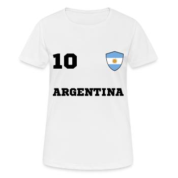 Equipe d'Equipe ARGENTINE - T-shirt respirant Femme - blanc - Devant - AI Model Female 172 dark (172cm)