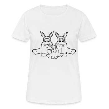 familie paar nachwuchs junges mama papa klein baby - Frauen T-Shirt atmungsaktiv - Weiß - Vorne - AI Model Female 172 dark (172cm)