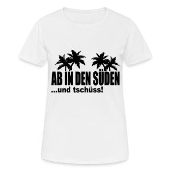 du sud - T-shirt respirant Femme - blanc - Devant - AI Model Female 172 dark (172cm)