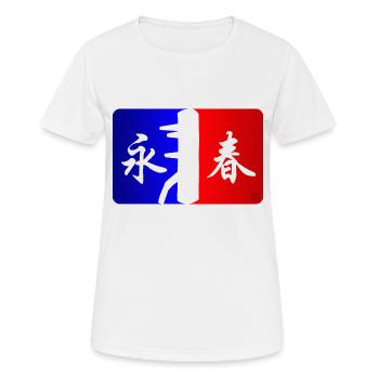 Dummy League - Frauen T-Shirt atmungsaktiv - Weiß - Vorne - AI Model Female 172 dark (172cm)
