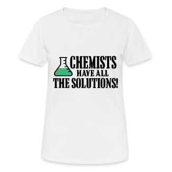 Chemists have all the Solutions - T-shirt respirant Femme - blanc - Devant - AI Model Female 172 dark (172cm)