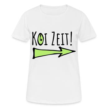 koi zeit - keine zeit schwäbisch - Frauen T-Shirt atmungsaktiv - Weiß - Vorne - AI Model Female 172 dark (172cm)