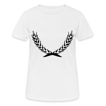 oreilles - T-shirt respirant Femme - blanc - Devant - AI Model Female 172 dark (172cm)