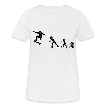 Patineurs - T-shirt respirant Femme - blanc - Devant - AI Model Female 172 dark (172cm)