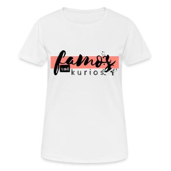 Logo famos et étrange rose - T-shirt respirant Femme - blanc - Devant - AI Model Female 172 dark (172cm)