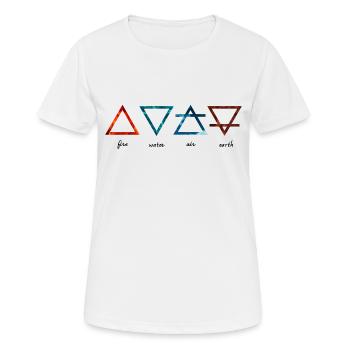 Éléments alchimiques - T-shirt respirant Femme - blanc - Devant - AI Model Female 172 dark (172cm)
