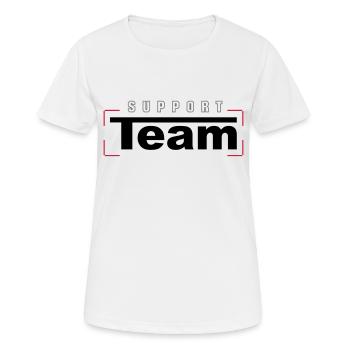 Support Team - Frauen T-Shirt atmungsaktiv - Weiß - Vorne - AI Model Female 172 dark (172cm)