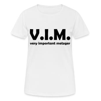 metzger - Frauen T-Shirt atmungsaktiv - Weiß - Vorne - AI Model Female 172 dark (172cm)