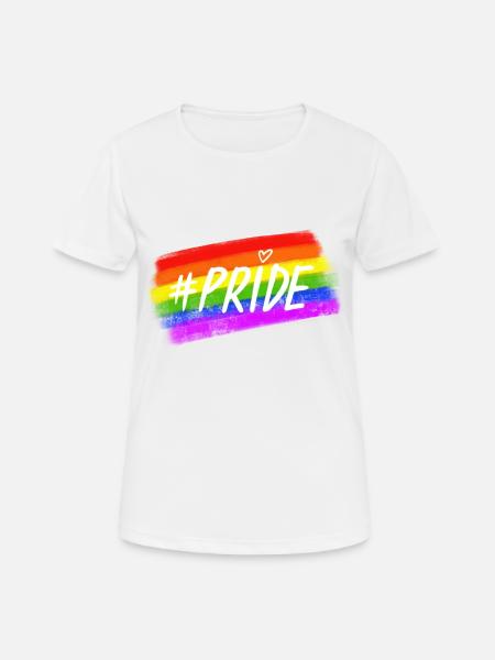 #Pride - Frauen T-Shirt atmungsaktiv - Weiß