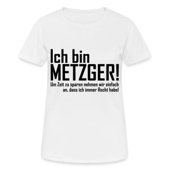 ich bin metzger - Frauen T-Shirt atmungsaktiv - Weiß - Vorne - AI Model Female 172 dark (172cm)
