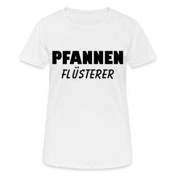 Pfannen Flüsterer Koch - Frauen T-Shirt atmungsaktiv - Weiß - Vorne - AI Model Female 172 dark (172cm)
