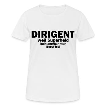 dirigent - Frauen T-Shirt atmungsaktiv - Weiß - Vorne - AI Model Female 172 dark (172cm)