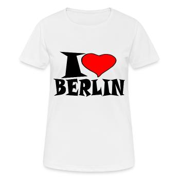Berlin - J'aime Berlin - T-shirt respirant Femme - blanc - Devant - AI Model Female 172 dark (172cm)