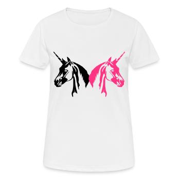 einhoerner_2 - Frauen T-Shirt atmungsaktiv - Weiß - Vorne - AI Model Female 172 dark (172cm)