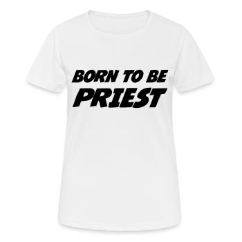 Pfarrer / Priester / Katholisch / Religion - Frauen T-Shirt atmungsaktiv - Weiß - Vorne - AI Model Female 172 dark (172cm)