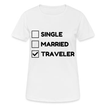 Reisen / Reisende / Urlaub / Tourismus - Frauen T-Shirt atmungsaktiv - Weiß - Vorne - AI Model Female 172 dark (172cm)