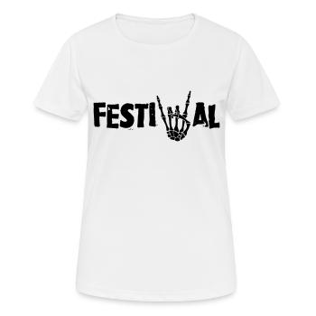 festival - T-shirt respirant Femme - blanc - Devant - AI Model Female 172 dark (172cm)