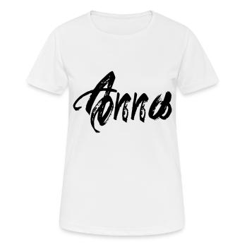 Anna - Frauen T-Shirt atmungsaktiv - Weiß - Vorne - AI Model Female 172 dark (172cm)