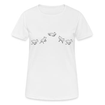 bouncing sheep - Women's Breathable T-Shirt - white - Front - AI Model Female 172 dark (172cm)