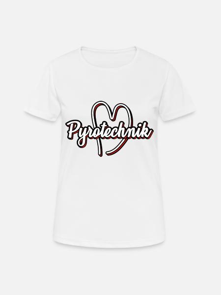 Ich liebe Pyrotechnik Pyros Feuerwerk Böller - Frauen T-Shirt atmungsaktiv - Weiß