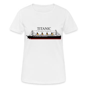 Titanic in Farbe - Frauen T-Shirt atmungsaktiv - Weiß - Vorne - AI Model Female 172 dark (172cm)