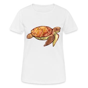 Schildkröte (Aquarell) - Frauen T-Shirt atmungsaktiv - Weiß - Vorne - AI Model Female 172 dark (172cm)