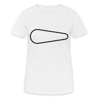 Bike chain - Women's Breathable T-Shirt - white - Front - AI Model Female 172 dark (172cm)