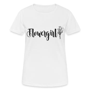 Flowergirl (different colours) - Frauen T-Shirt atmungsaktiv - Weiß - Vorne - AI Model Female 172 dark (172cm)