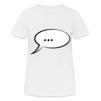 speech bubble - Women's Breathable T-Shirt - white - Front - AI Model Female 172 dark (172cm)