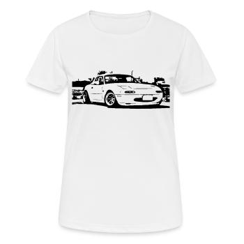 mx5 mk1 - Frauen T-Shirt atmungsaktiv - Weiß - Vorne - AI Model Female 172 dark (172cm)
