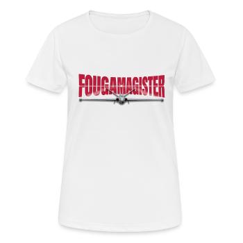 Fouga Magister Illustration - T-shirt respirant Femme - blanc - Devant - AI Model Female 172 dark (172cm)
