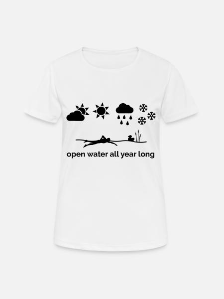 Open water all year long - Women's Breathable T-Shirt - white