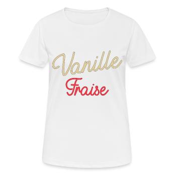 Vanille Fraise * Parfums * - T-shirt respirant Femme - blanc - Devant - AI Model Female 172 dark (172cm)