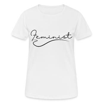 Femme féministe cadeau de féminisme - T-shirt respirant Femme - blanc - Devant - AI Model Female 172 dark (172cm)