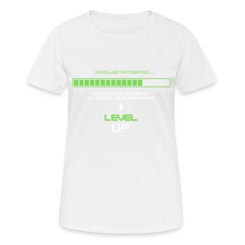 Chargement de connerie - T-shirt respirant Femme - blanc - Devant - AI Model Female 172 dark (172cm)