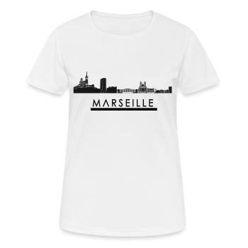 marseille vile - Frauen T-Shirt atmungsaktiv - Weiß - Vorne - AI Model Female 172 dark (172cm)