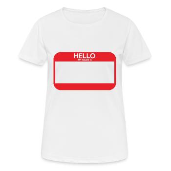 balise de nom vide - T-shirt respirant Femme - blanc - Devant - AI Model Female 172 dark (172cm)