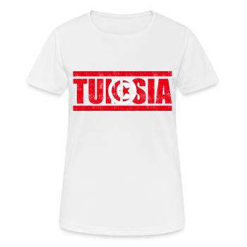 Tunisie - T-shirt respirant Femme - blanc - Devant - AI Model Female 172 dark (172cm)